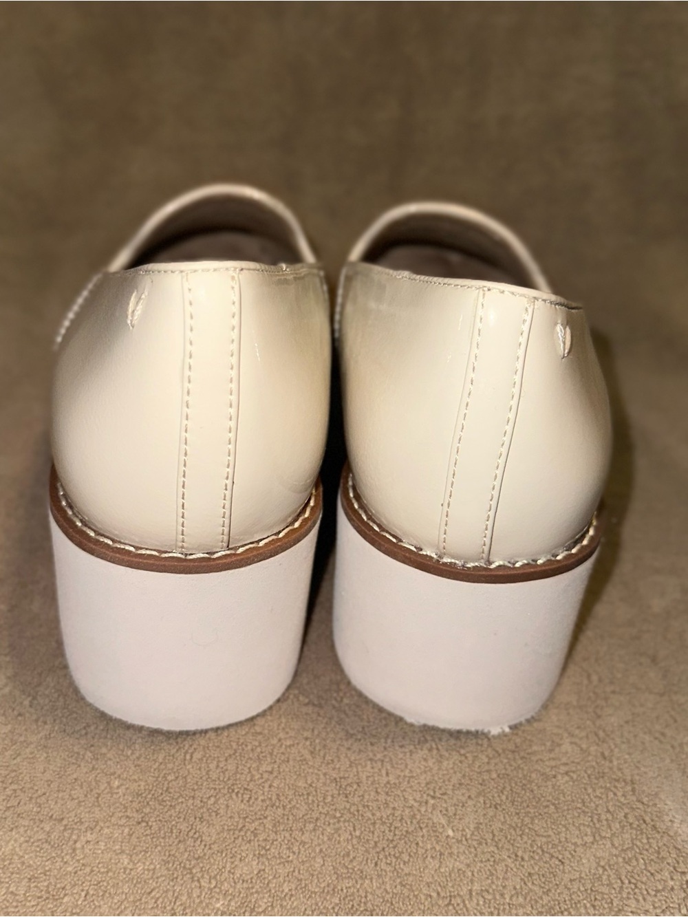Vionic Cream Patent Platform Loafers - Picture 5 of 5